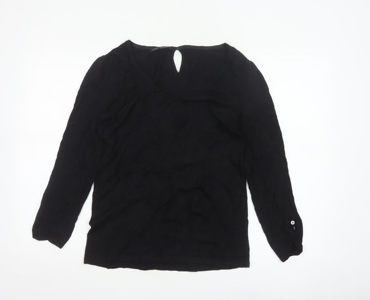 Laura Ashley Women's Black Viscose Knit Pullover Jumper UK 12