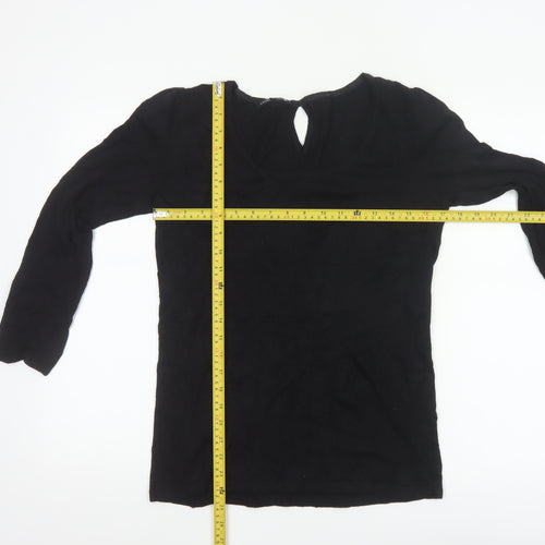 Laura Ashley Women's Black Viscose Knit Pullover Jumper UK 12