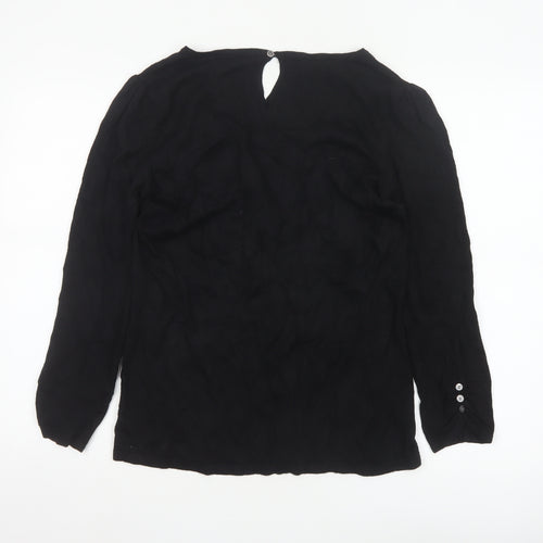 Laura Ashley Women's Black Viscose Knit Pullover Jumper UK 12