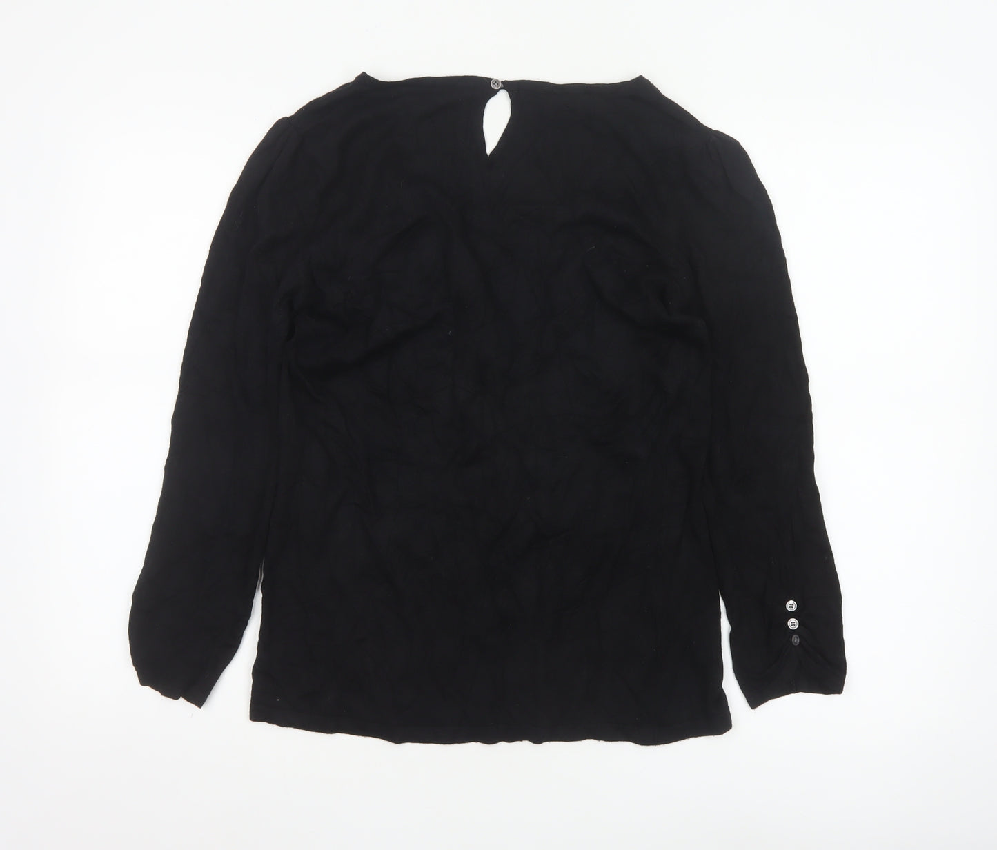 Laura Ashley Women's Black Viscose Knit Pullover Jumper UK 12