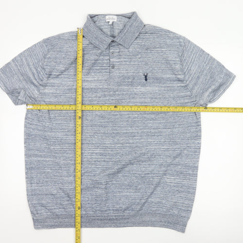 Next Men Blue 3XL Short Sleeve Polo Shirt Cotton Blend Classic Fit