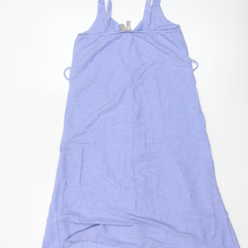 ASOS Women Blue Size 8 Sleeveless Button Slip Dress