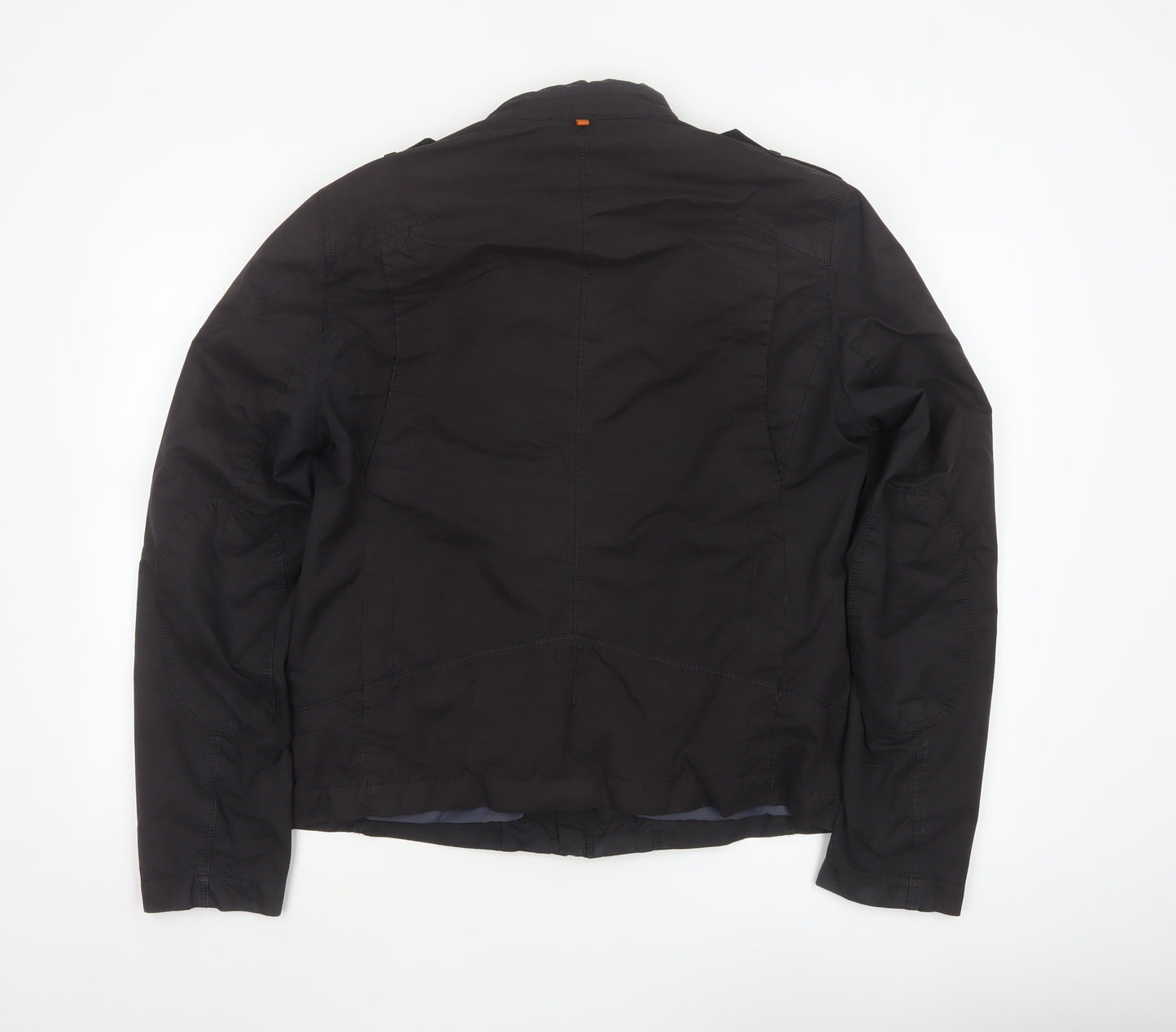 BOSS Orange Men’s Black Biker Jacket Size 50 Regular Fit