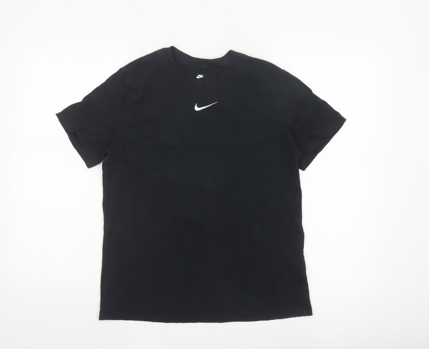 Nike Boys Black Loose Fit T-Shirt 146-156cm Short Sleeve Cotton Tee