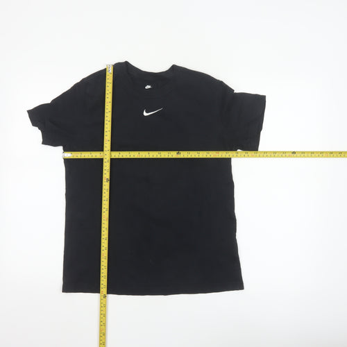 Nike Boys Black Loose Fit T-Shirt 146-156cm Short Sleeve Cotton Tee