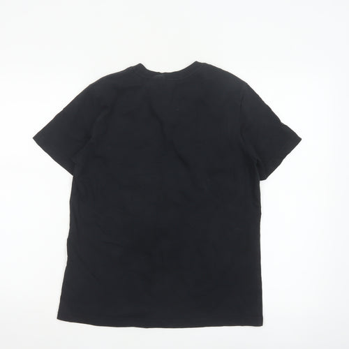Nike Boys Black Loose Fit T-Shirt 146-156cm Short Sleeve Cotton Tee