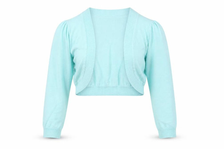 Monsoon Women Blue Small Shrug Cotton Knit Open Cardigan