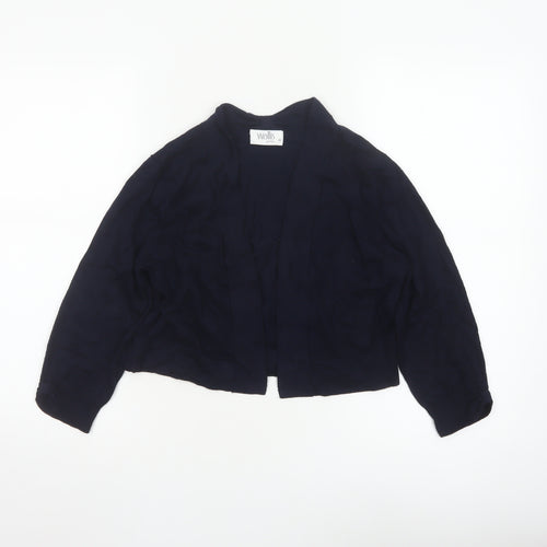 Wallis Petite Women's Blue Open Knit Cardigan Size M