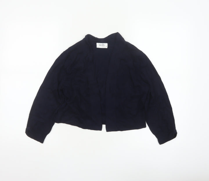 Wallis Petite Women's Blue Open Knit Cardigan Size M
