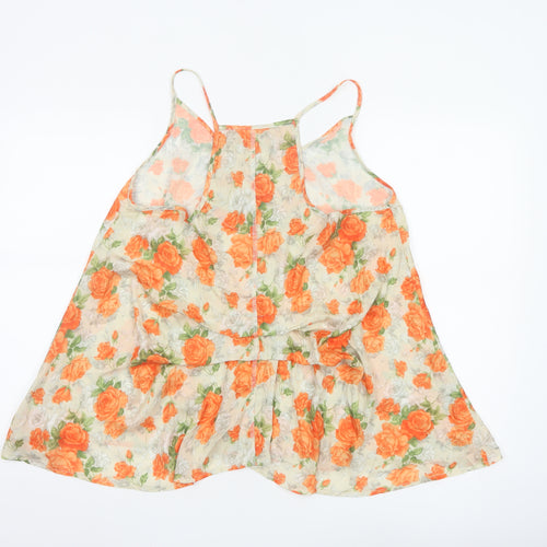 Miss Selfridge Women’s Multicoloured Floral Chiffon Camisole Top Size 12