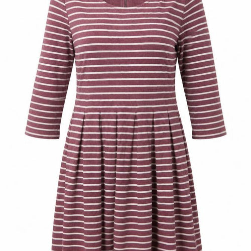 FatFace Women’s Purple Striped Fit & Flare Knee Length Dress Size 14