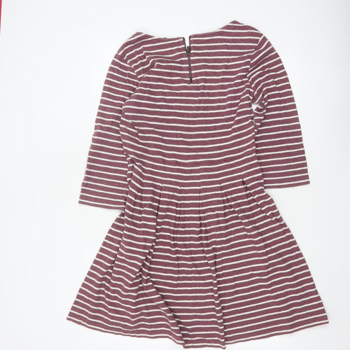 FatFace Women’s Purple Striped Fit & Flare Knee Length Dress Size 14