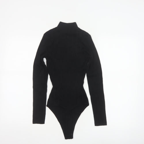 Missguided Petite Black Roll Neck Long Sleeve Bodysuit UK 4