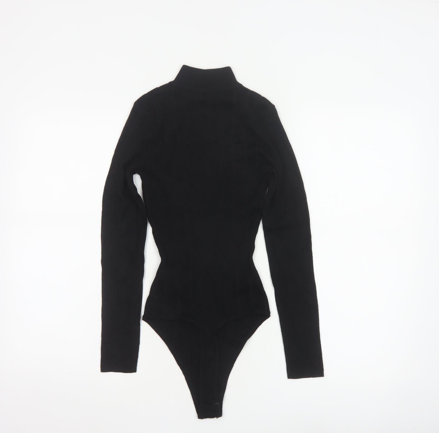 Missguided Petite Black Roll Neck Long Sleeve Bodysuit UK 4
