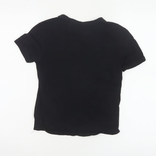 ZARA Women’s Black Los Angeles Print Cotton T-Shirt Size S