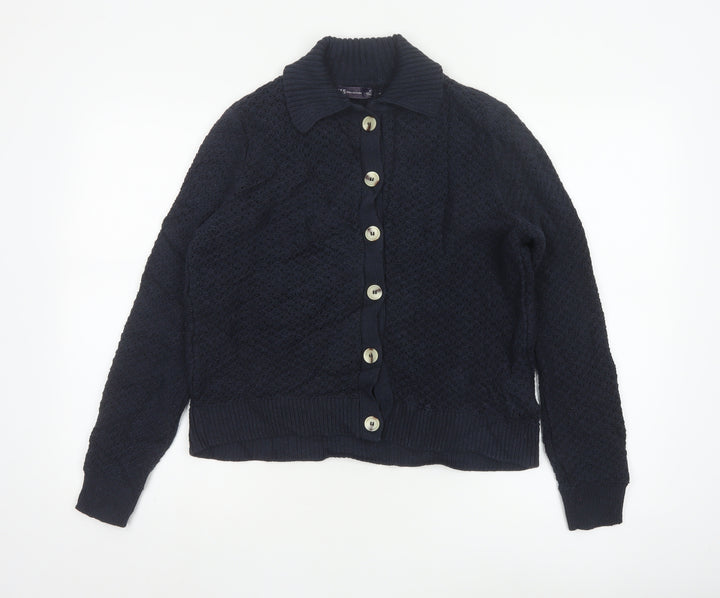 Marks and Spencer Women's Black Collared Knit Cardigan M