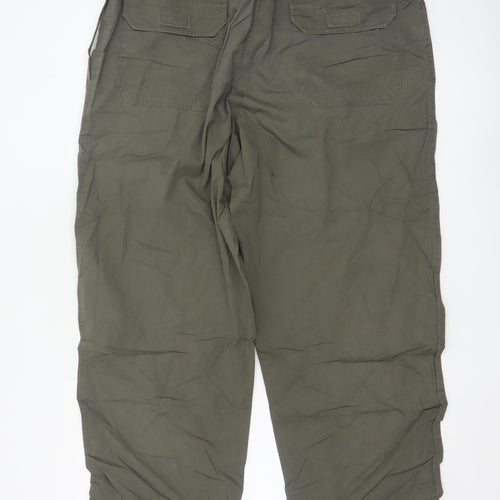 Marks and Spencer Men’s Khaki Cotton Chino Trousers 36W 31L