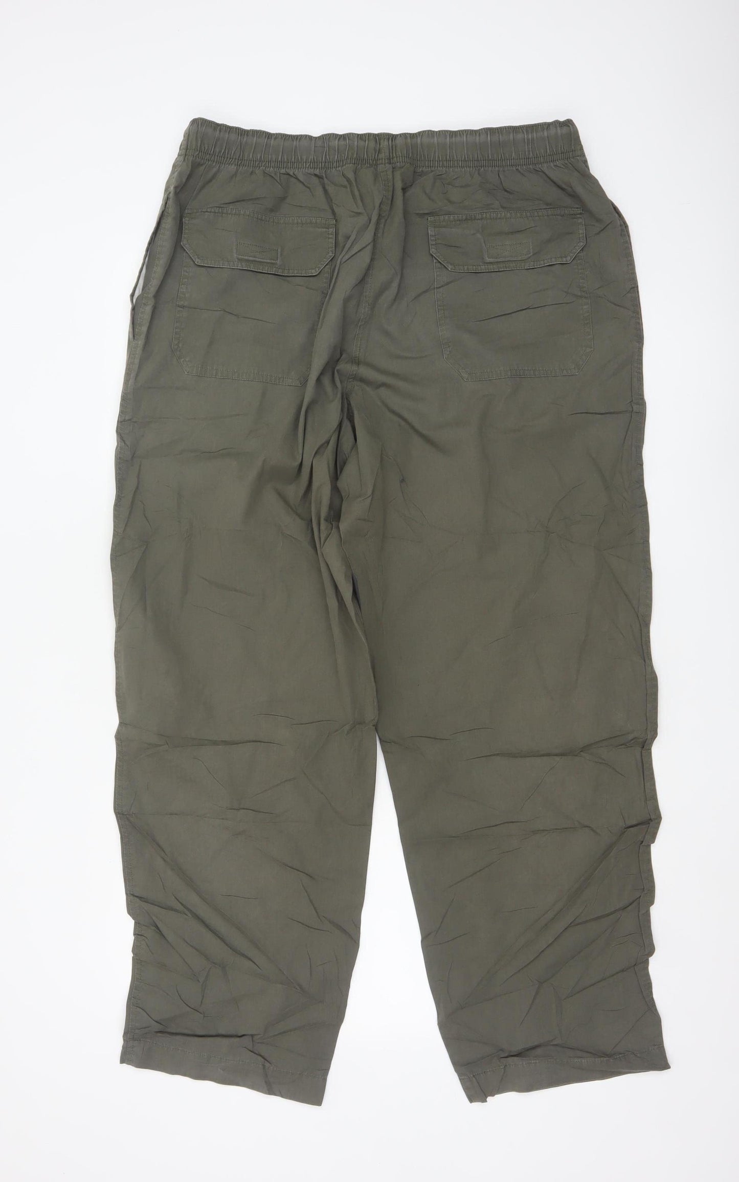 Marks and Spencer Men’s Khaki Cotton Chino Trousers 36W 31L