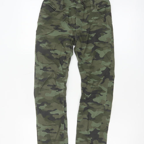 GAP Boys Green Camouflage Slim Fit Chino Trousers Size 10-11 Years
