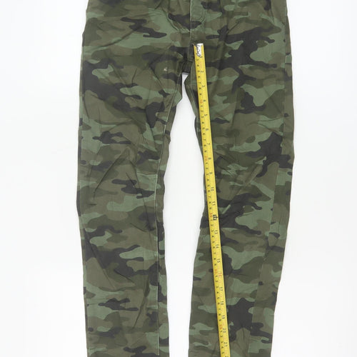 GAP Boys Green Camouflage Slim Fit Chino Trousers Size 10-11 Years