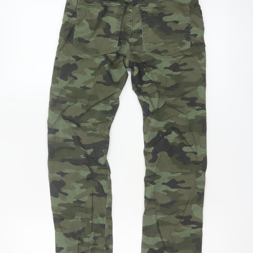 GAP Boys Green Camouflage Slim Fit Chino Trousers Size 10-11 Years