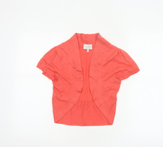 Laura Ashley Women's Pink Silk Cotton Shrug Cardigan UK 10