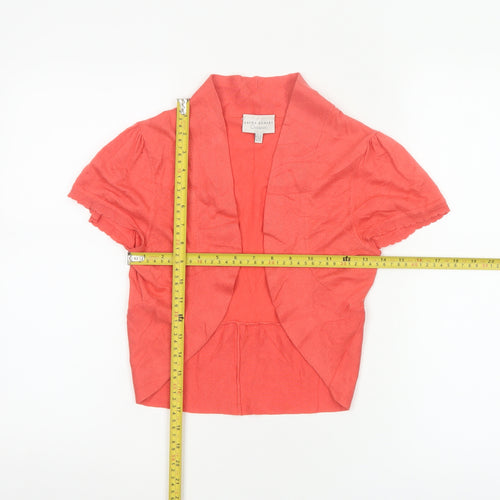 Laura Ashley Women's Pink Silk Cotton Shrug Cardigan UK 10