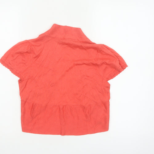 Laura Ashley Women's Pink Silk Cotton Shrug Cardigan UK 10