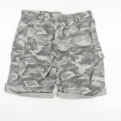 Marks and Spencer Women’s Grey Camouflage Cargo Shorts Size 14