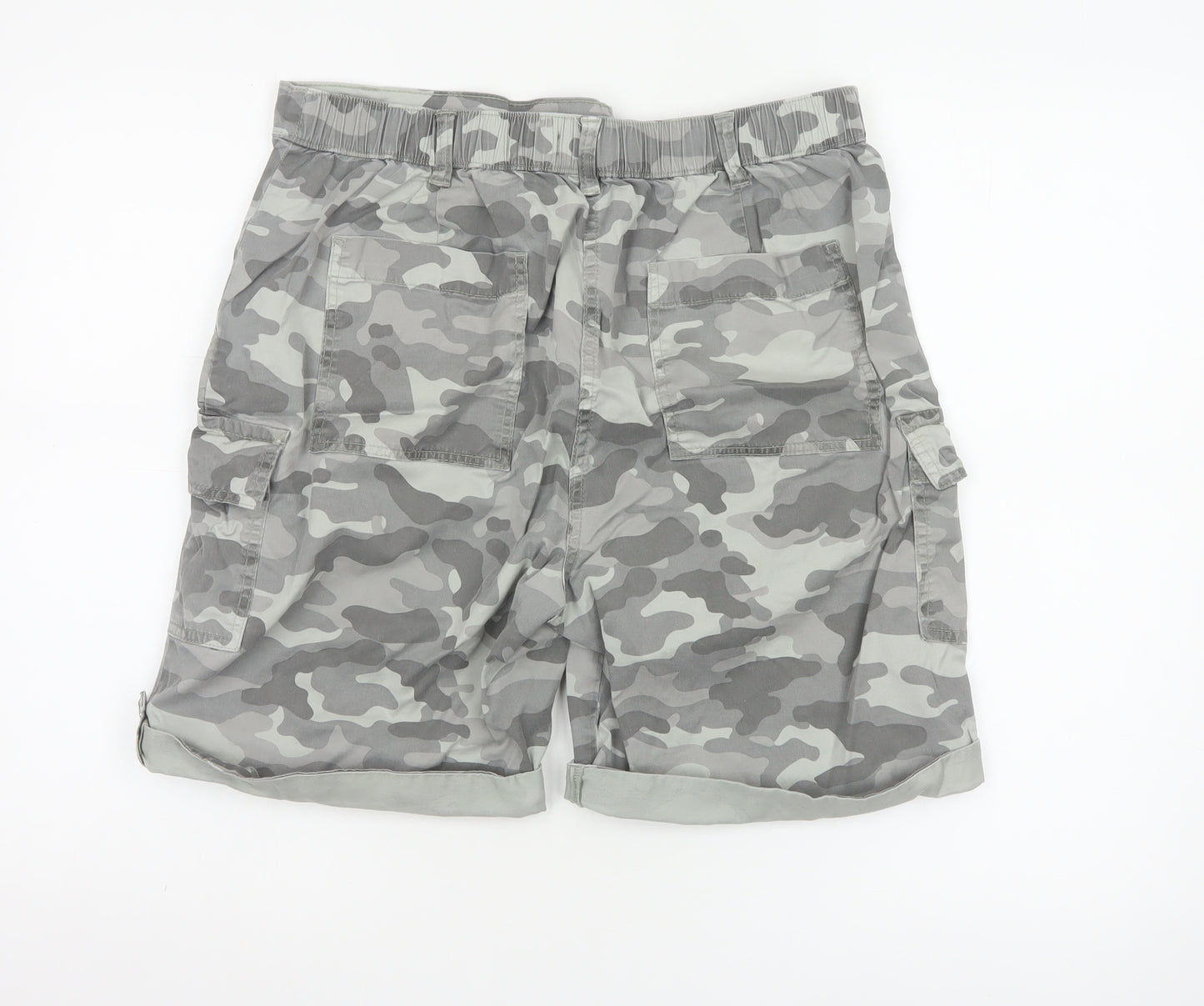 Marks and Spencer Women’s Grey Camouflage Cargo Shorts Size 14
