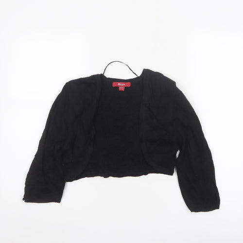 Monsoon Women's Black Shrug Cardigan Size 12 Cotton Blend