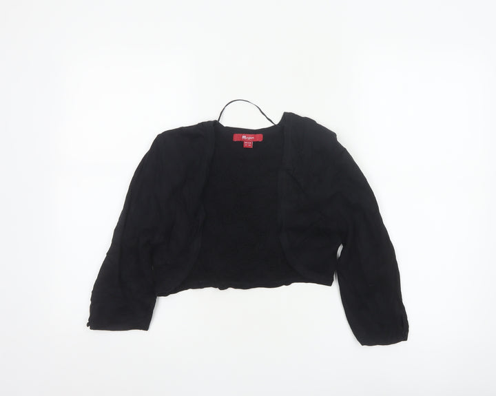 Monsoon Women's Black Shrug Cardigan Size 12 Cotton Blend