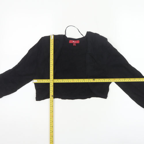 Monsoon Women's Black Shrug Cardigan Size 12 Cotton Blend