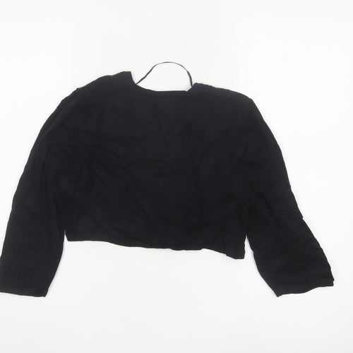 Monsoon Women's Black Shrug Cardigan Size 12 Cotton Blend