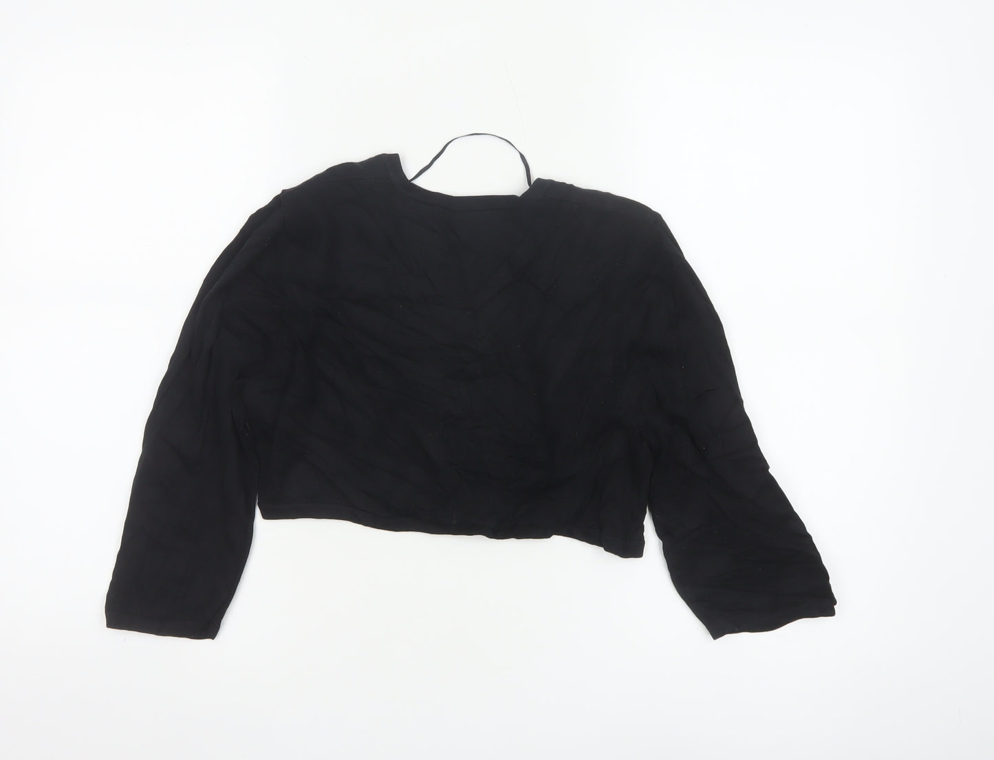 Monsoon Women's Black Shrug Cardigan Size 12 Cotton Blend