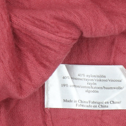 Laura Ashley Women’s Red Open Front Cardigan UK 12 Long Sleeve Knit