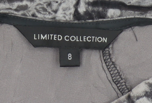 Marks and Spencer Women’s Grey Velvet Puff Sleeve Blouse Size 8