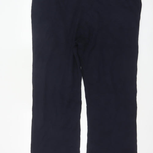 New England Womens Blue Cotton Jogger Trousers Size 18