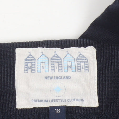 New England Womens Blue Cotton Jogger Trousers Size 18