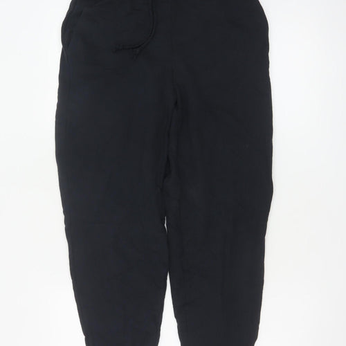 Marks and Spencer Womens Black Size 10 Cotton Joggers