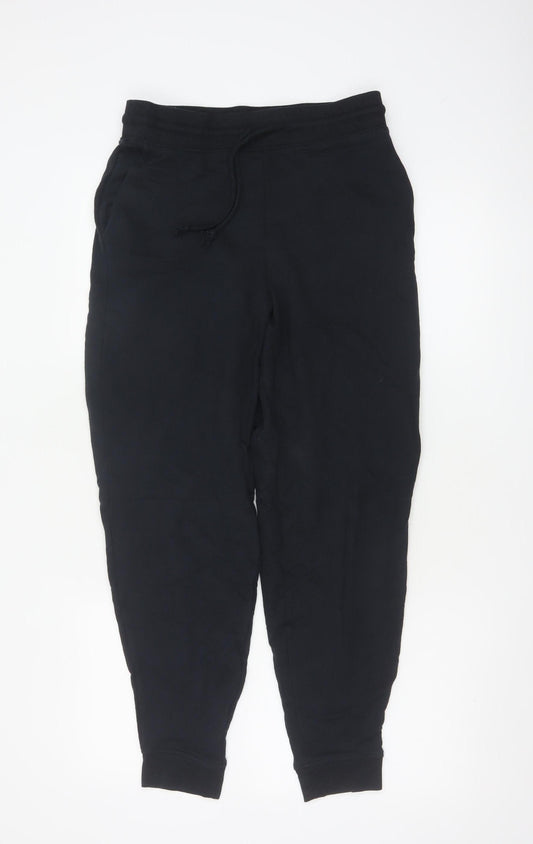 Marks and Spencer Womens Black Size 10 Cotton Joggers