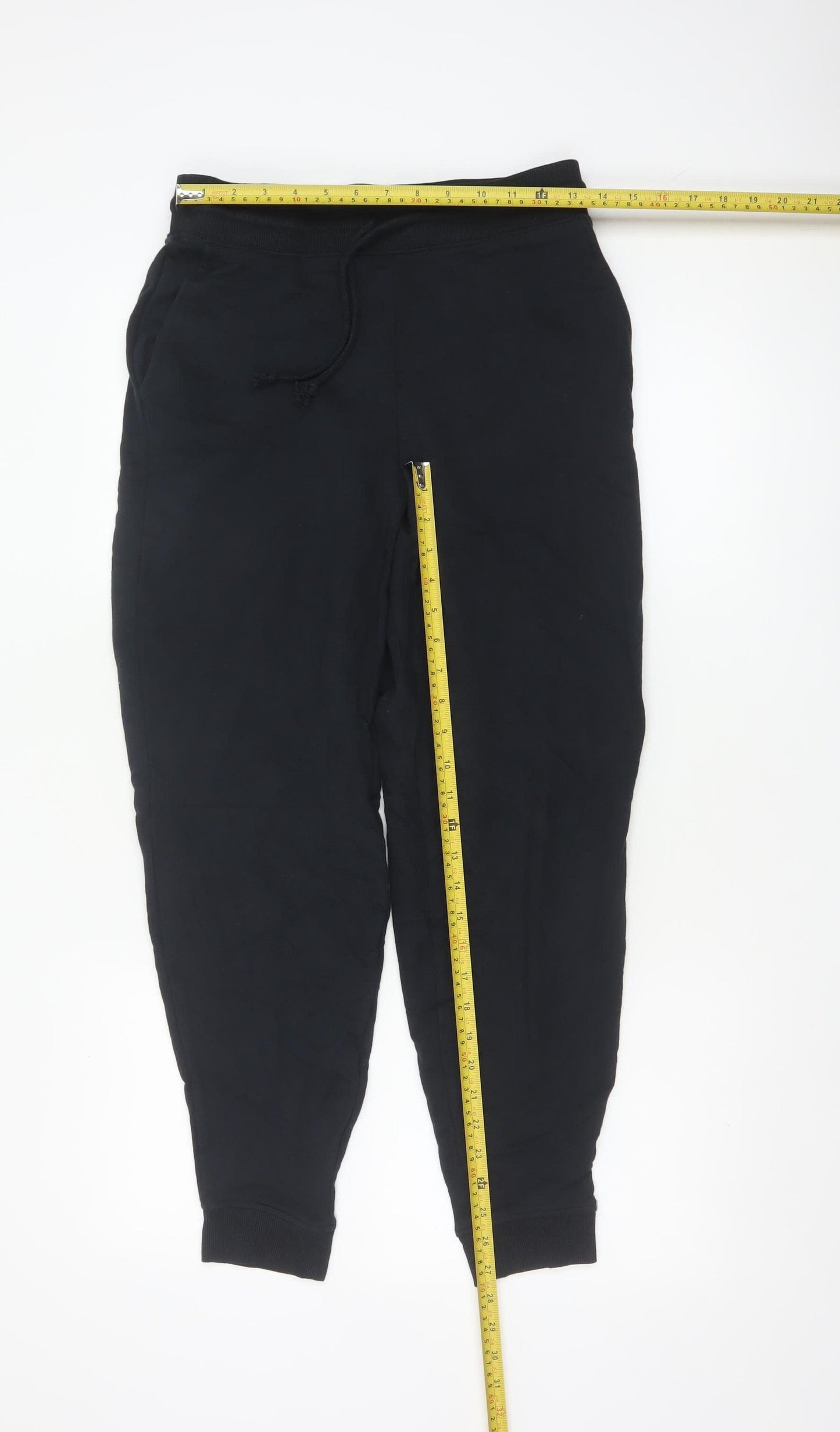 Marks and Spencer Womens Black Size 10 Cotton Joggers