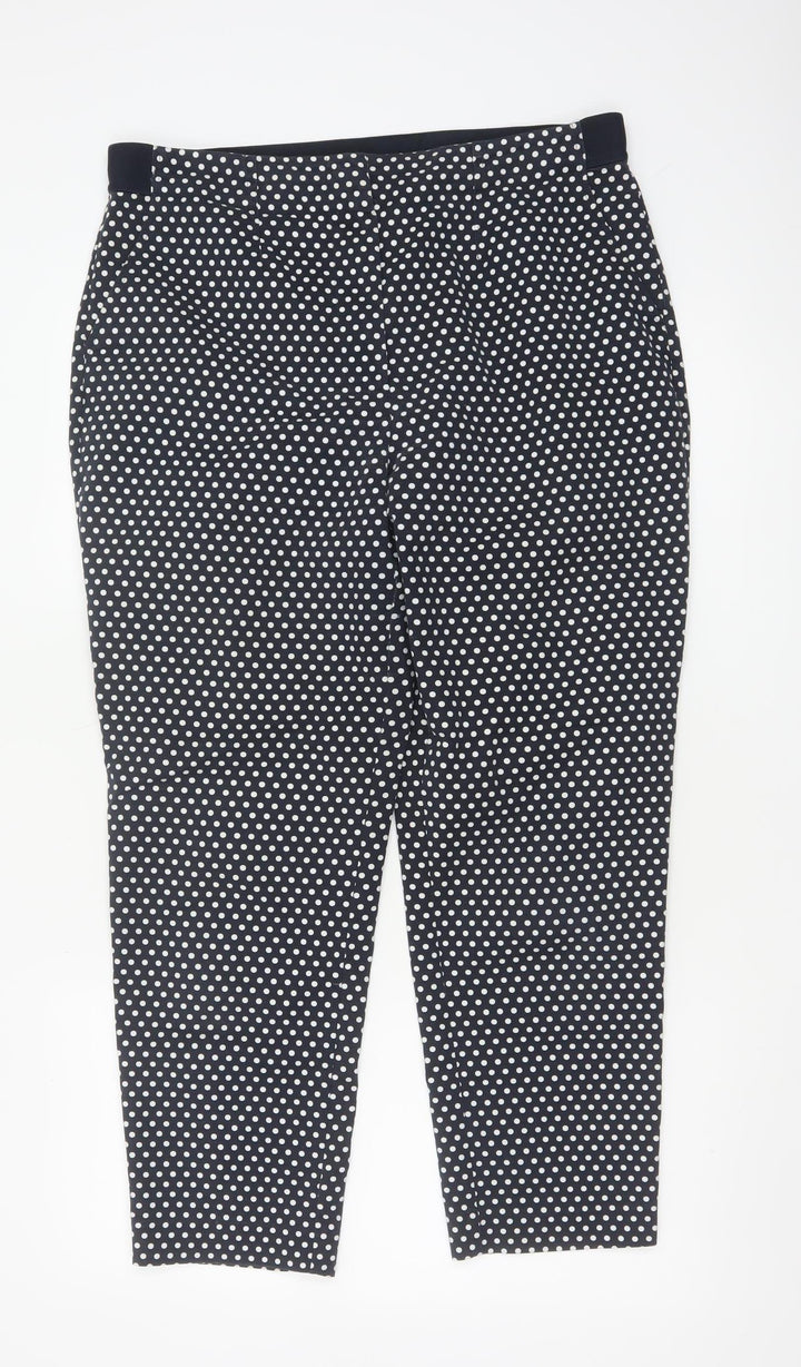 Marks and Spencer Women’s Blue Polka Dot Tapered Trousers Size 16