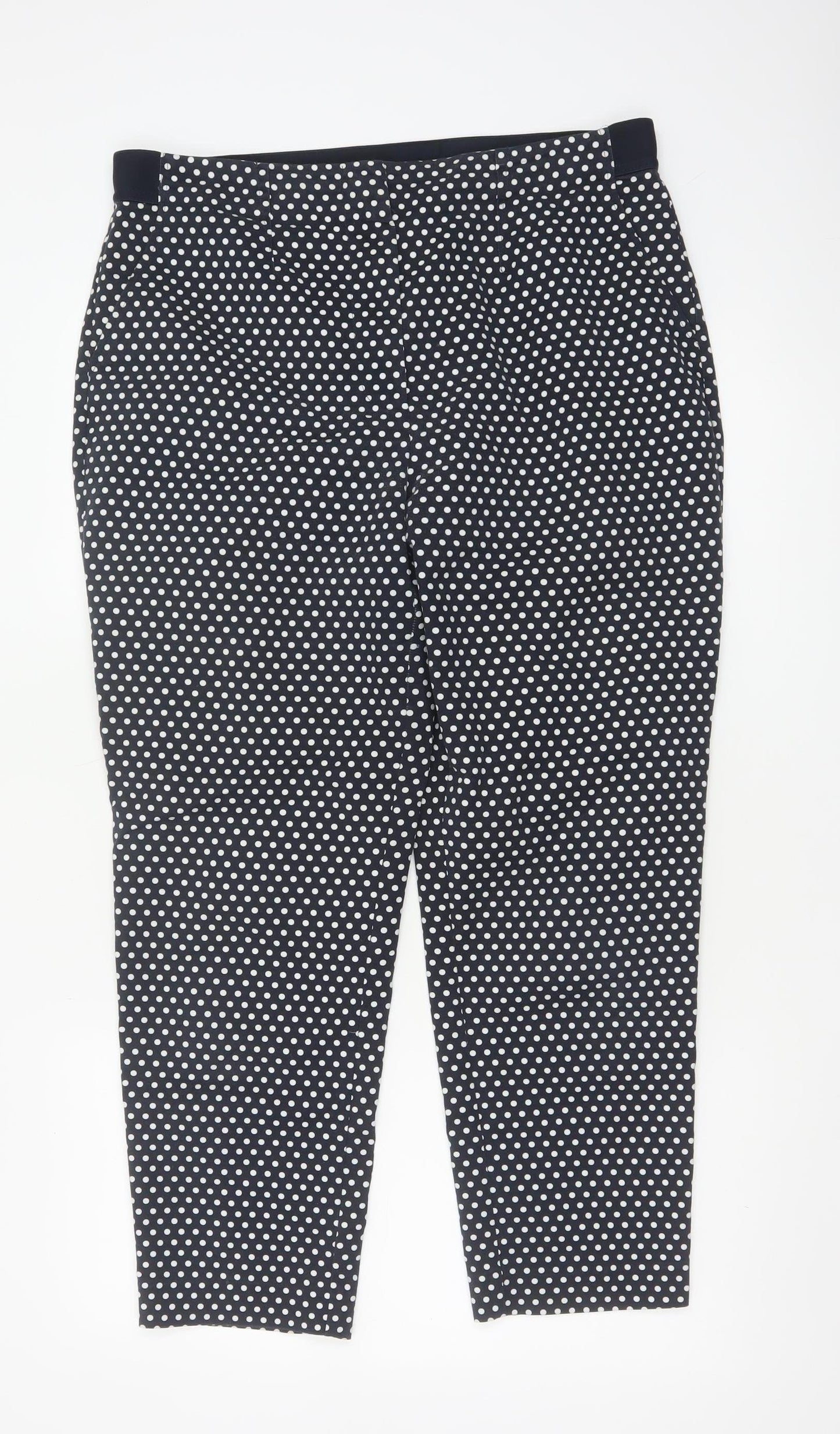 Marks and Spencer Women’s Blue Polka Dot Tapered Trousers Size 16