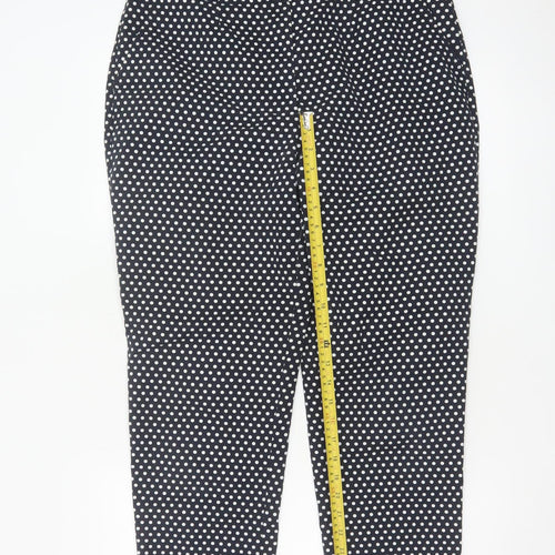 Marks and Spencer Women’s Blue Polka Dot Tapered Trousers Size 16