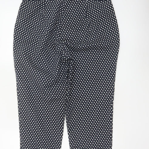 Marks and Spencer Women’s Blue Polka Dot Tapered Trousers Size 16