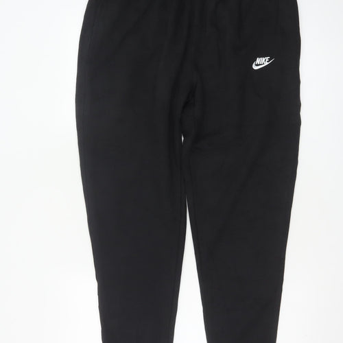 Nike Men's Black Jogger Trousers XL Cotton Blend Sportswear