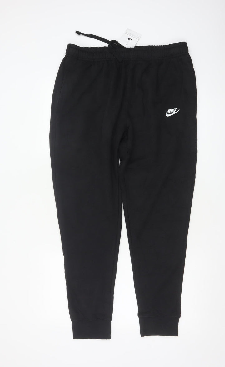 Nike Men's Black Jogger Trousers XL Cotton Blend Sportswear