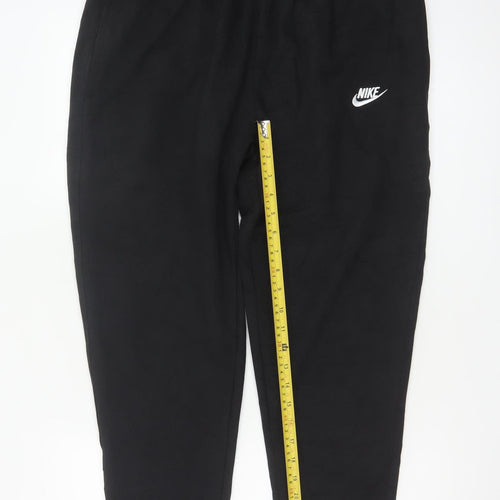 Nike Men's Black Jogger Trousers XL Cotton Blend Sportswear