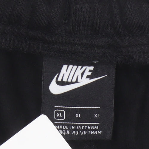 Nike Men's Black Jogger Trousers XL Cotton Blend Sportswear
